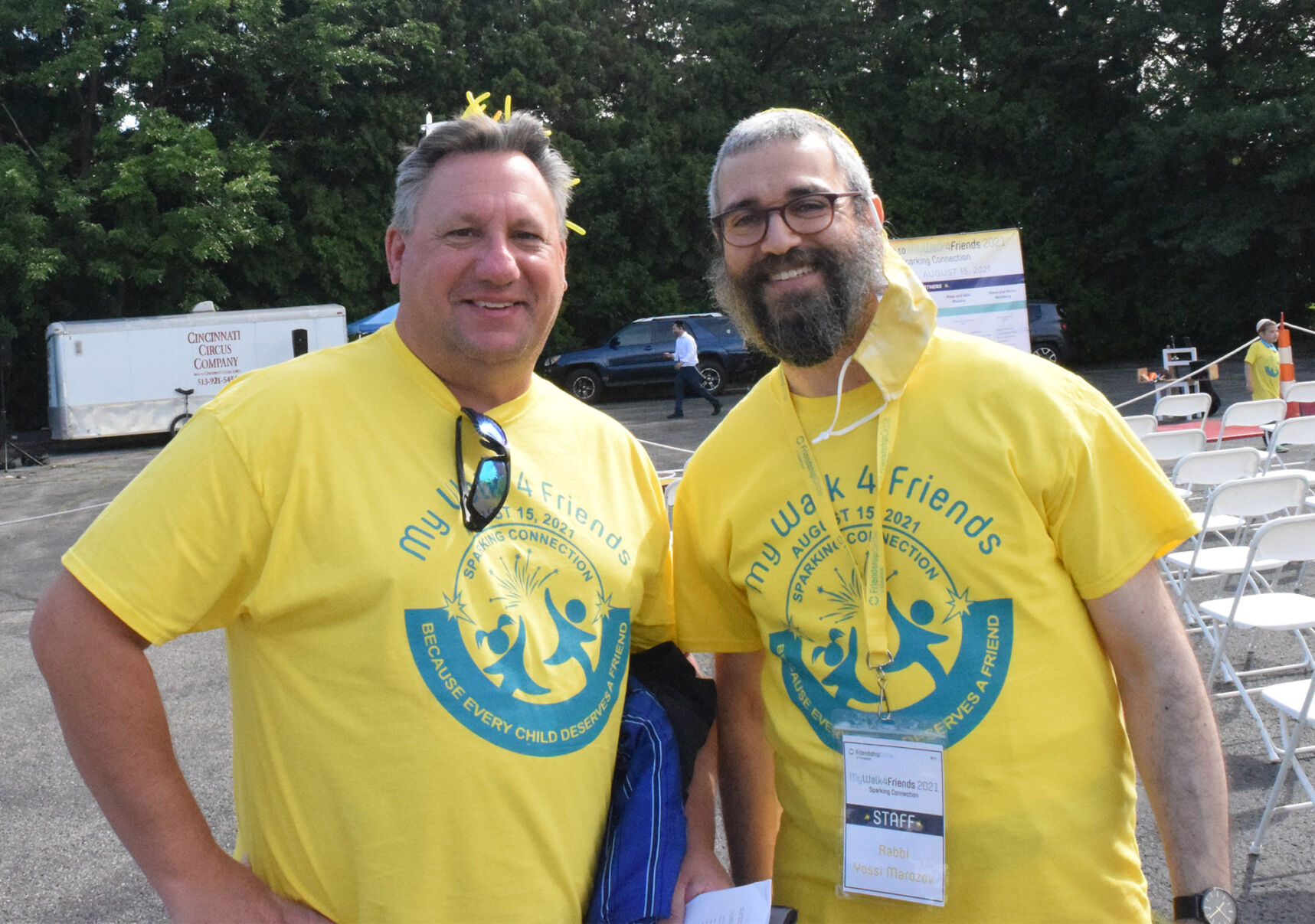 Andy Baskin, left, and Rabbi Yossi Marozov